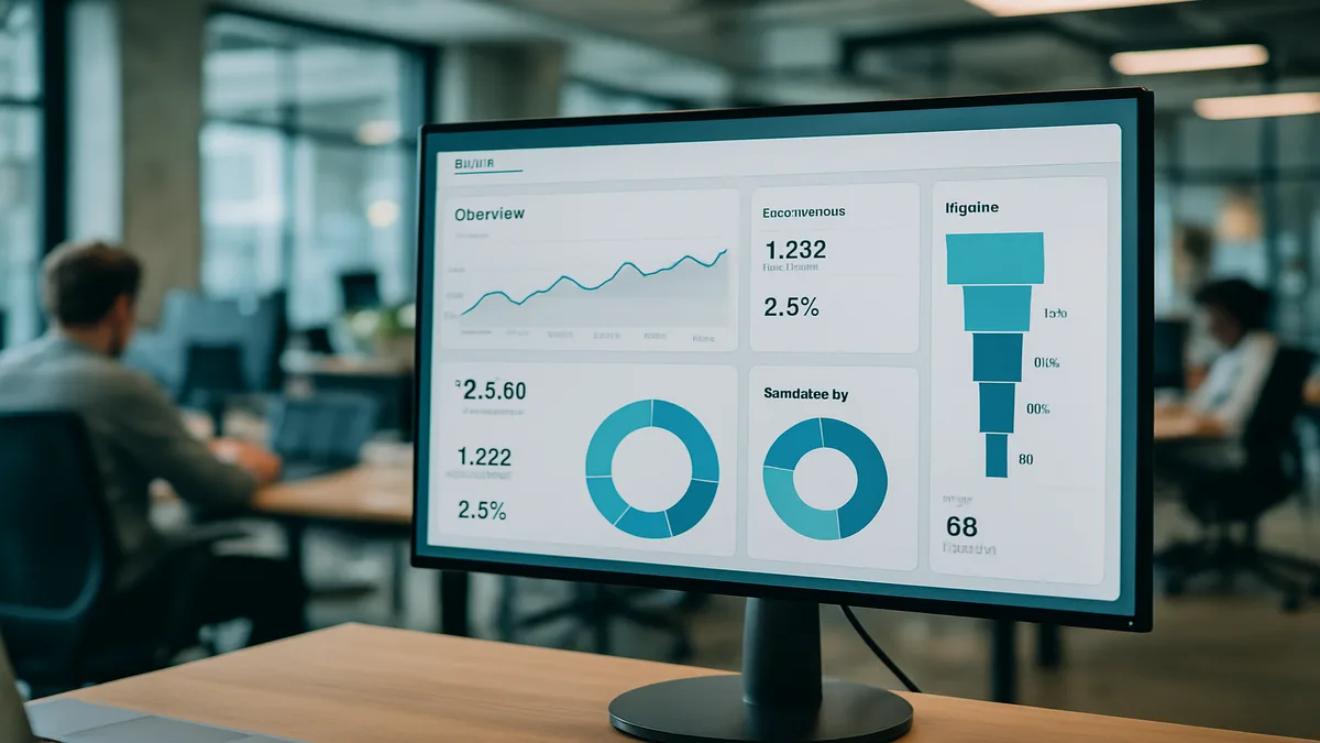 Sales pipeline dashboard showing hotel supplier lead generation metrics and conversion stages