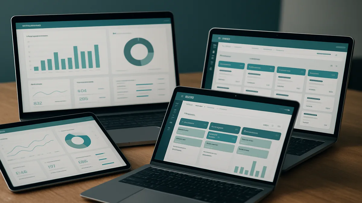 Hotel supplier reviewing lead generation dashboard showing hotel renovation pipeline data
