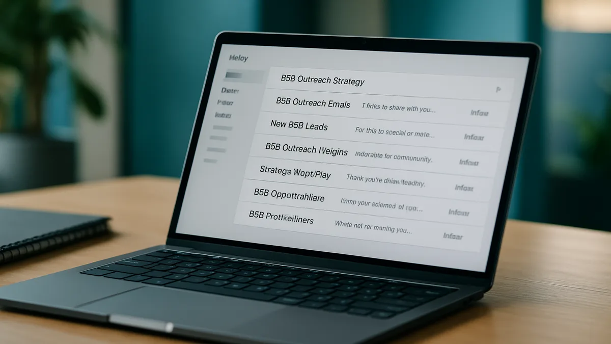 Hotel supplier email marketing sequence diagram showing cold outreach, follow-up, and meeting booking workflow