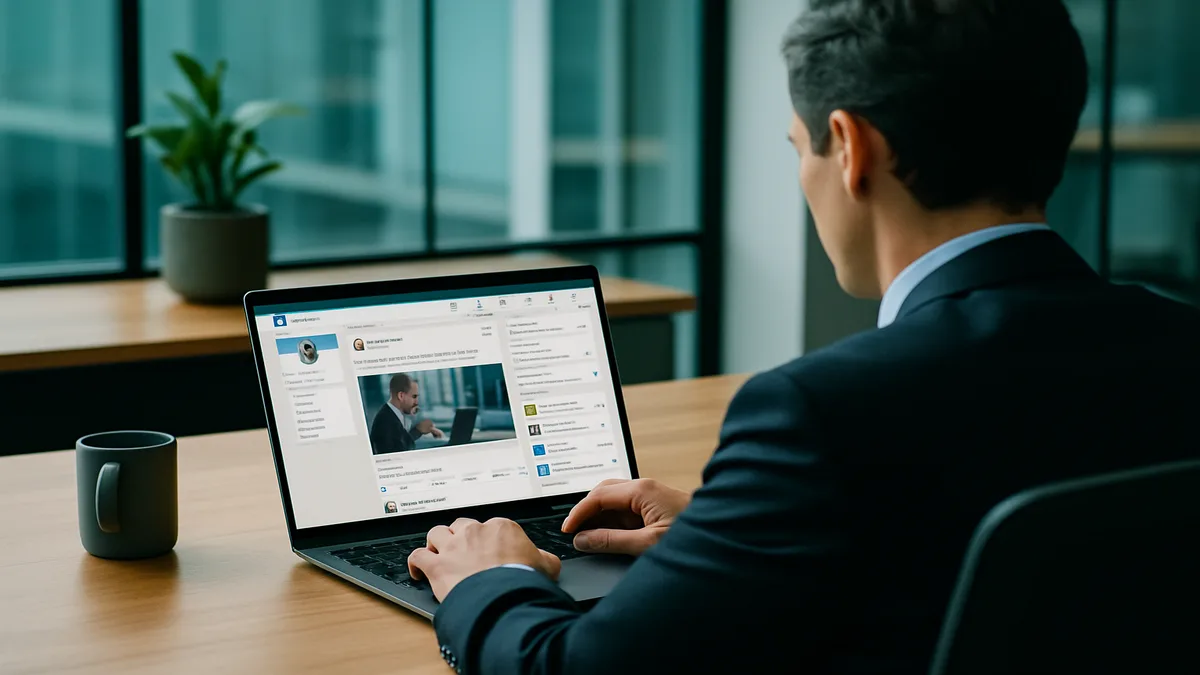 LinkedIn profile and Sales Navigator search interface targeting hotel procurement and purchasing manager contacts